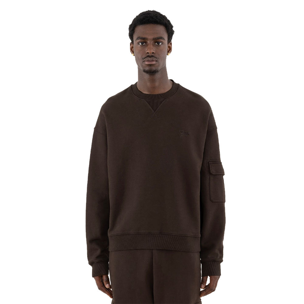 Pigment Dye Pocket Crewneck Sweater