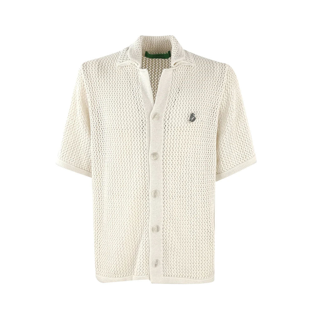 Knitted Crochet Short Sleeves Shirt