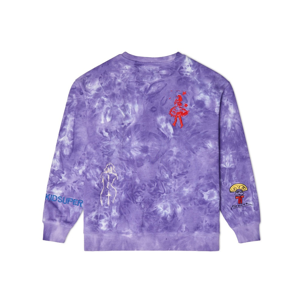 Dyed Crewneck Purp e