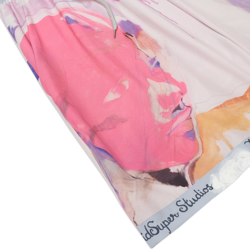 Printed Shorts White/mu ti