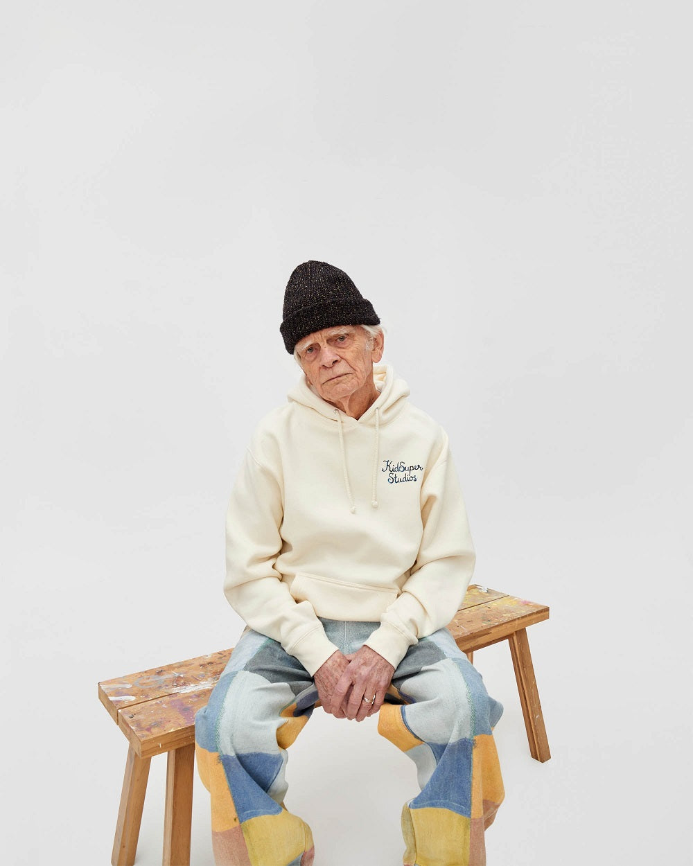 Ss24kid Script  ogo Hoodie Cream