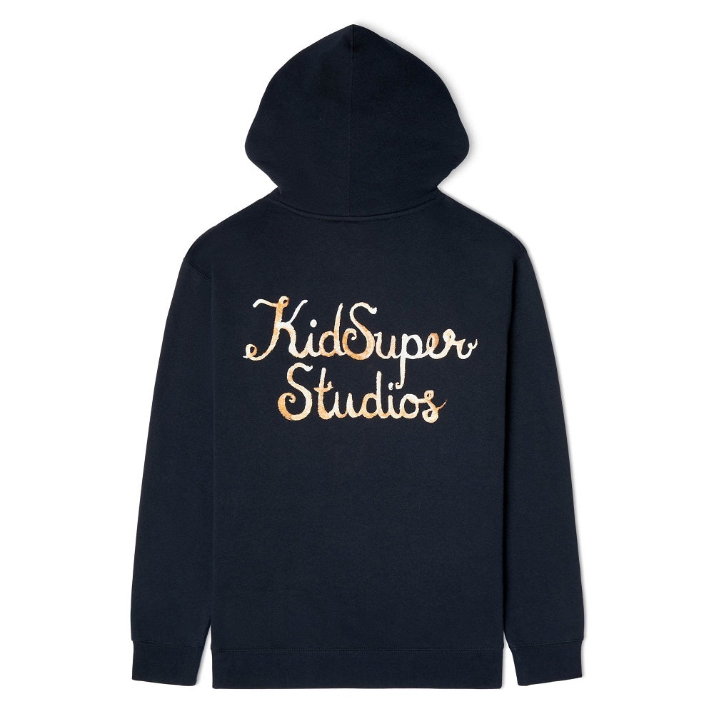 Script Logo Hoodie Navy
