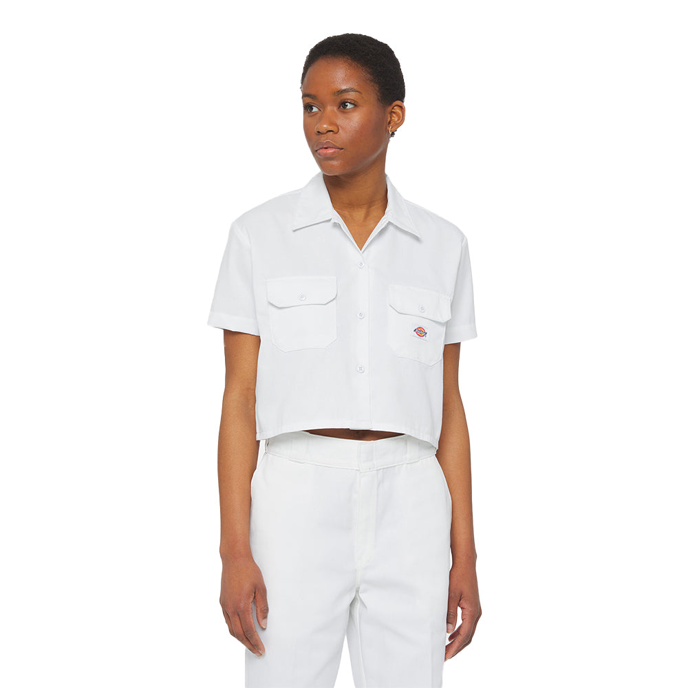 Work Shirt Cropped Ss W  White