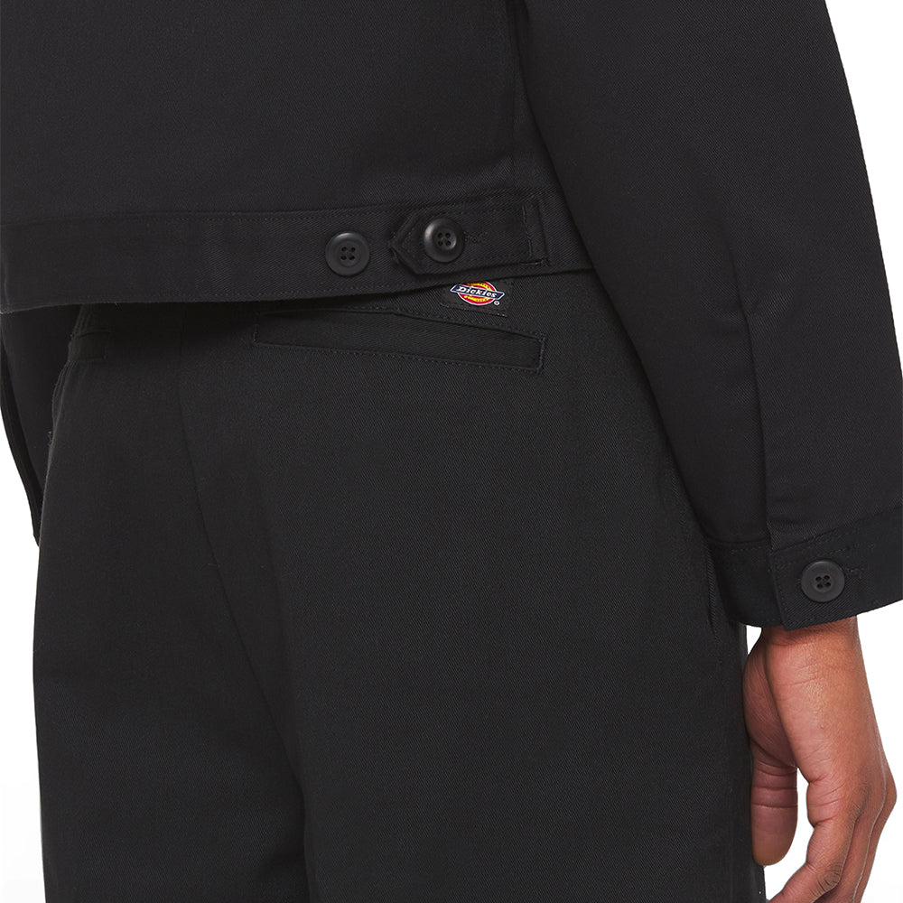 Unlined Cropped Eisenhower Jacket Rec Black