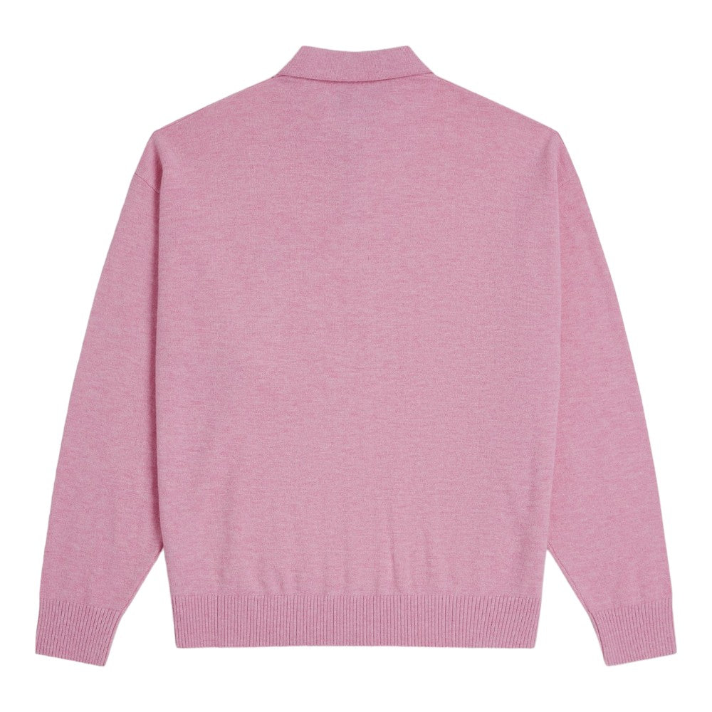 Knitted Wool Longsleeve Polo Shirt