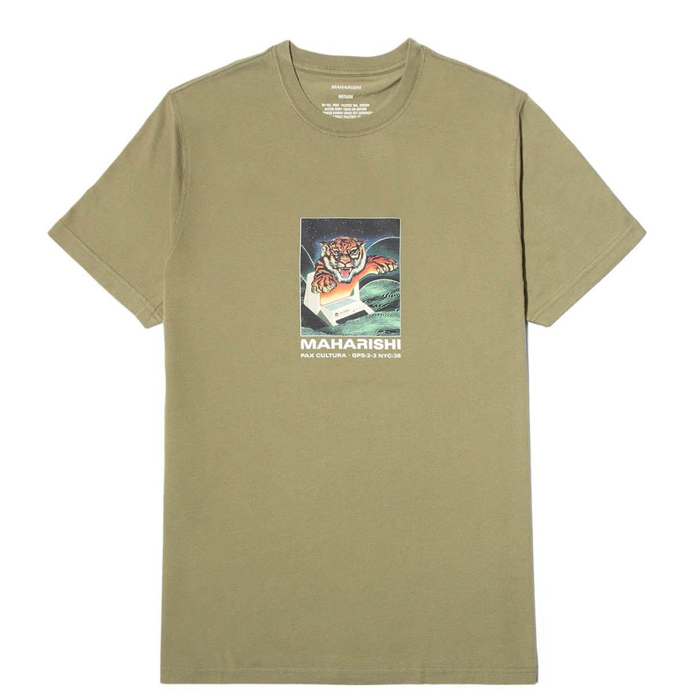 2020 Tiger Print Man's Tee Mint Green
