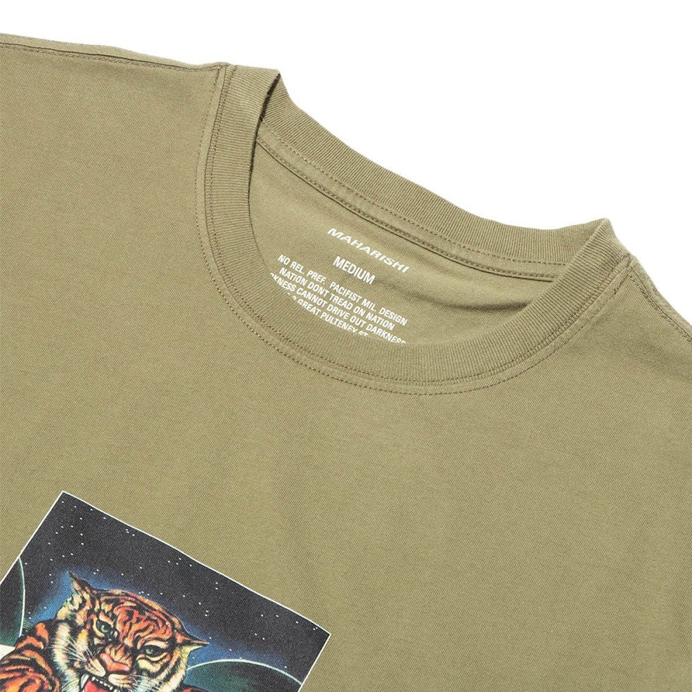 2020 Tiger Print Man's Tee Mint Green
