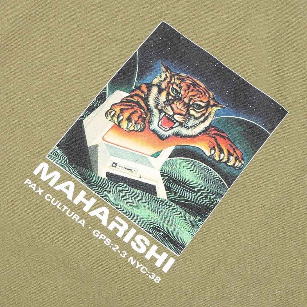 2020 Tiger Print Man's Tee Mint Green
