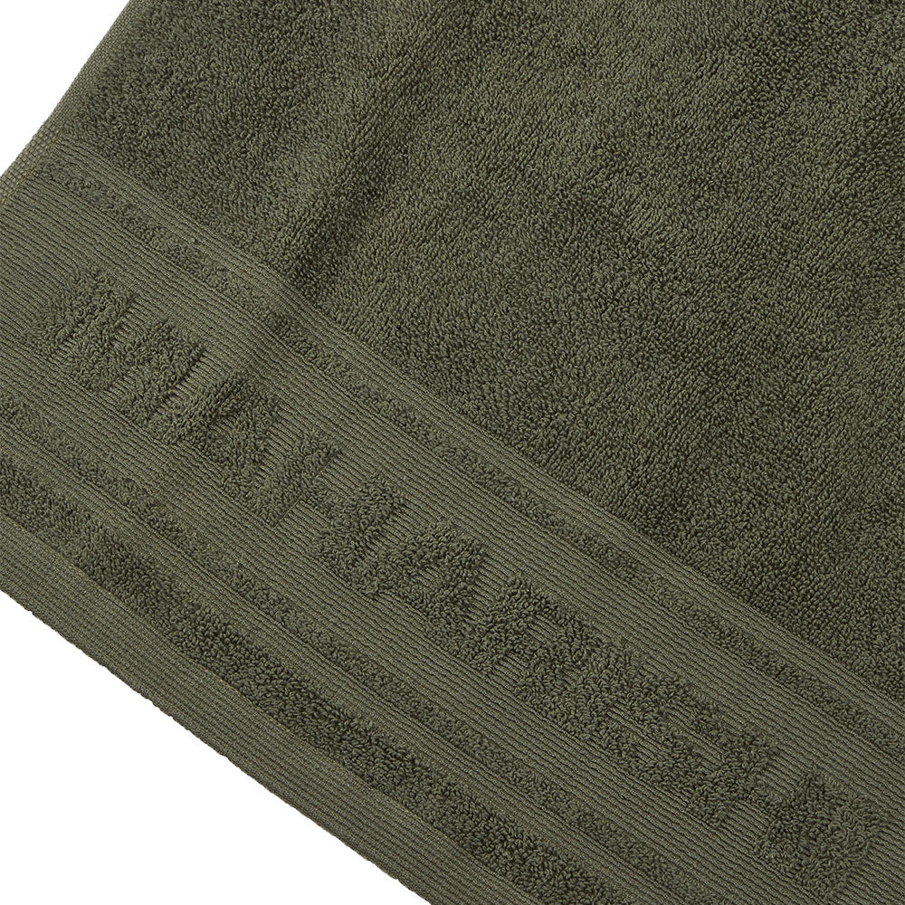 Paros Rib Bath Towel in Olive Night