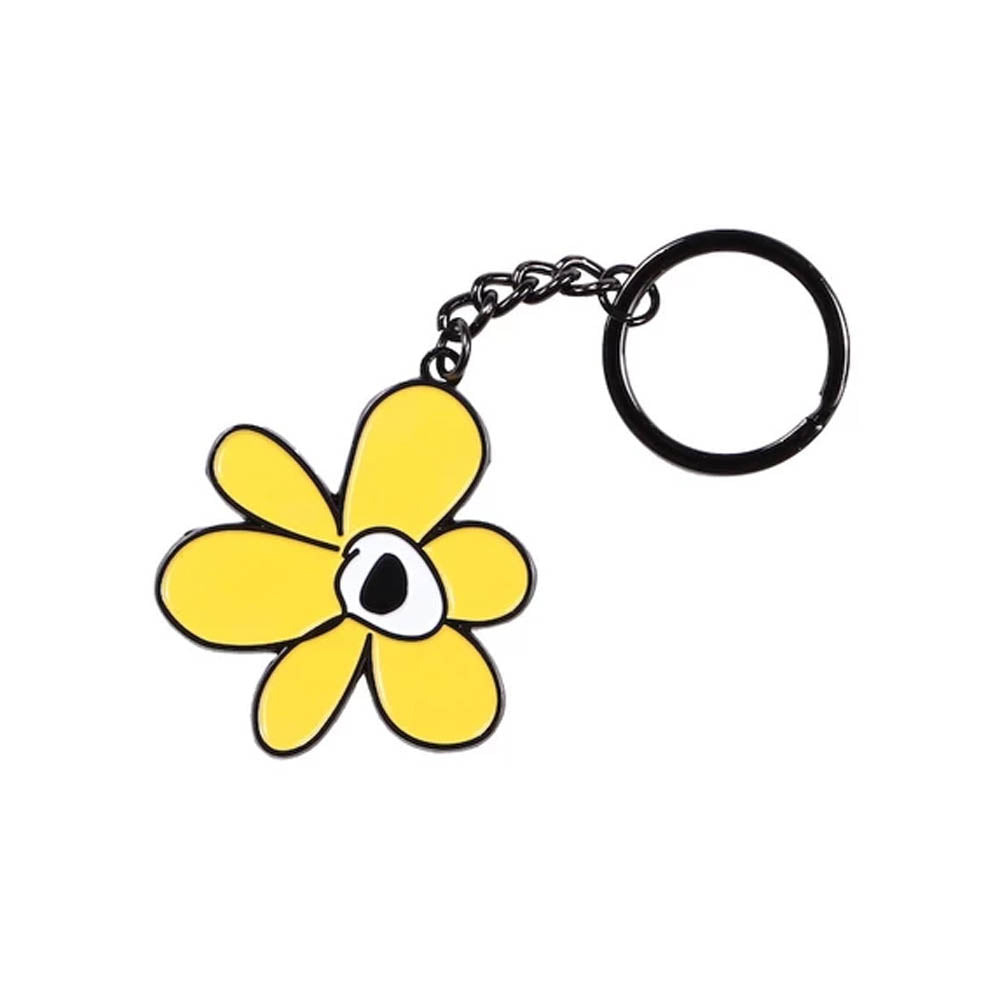 Portachiavi In Acciaio A Forma Di Fiore Giallo