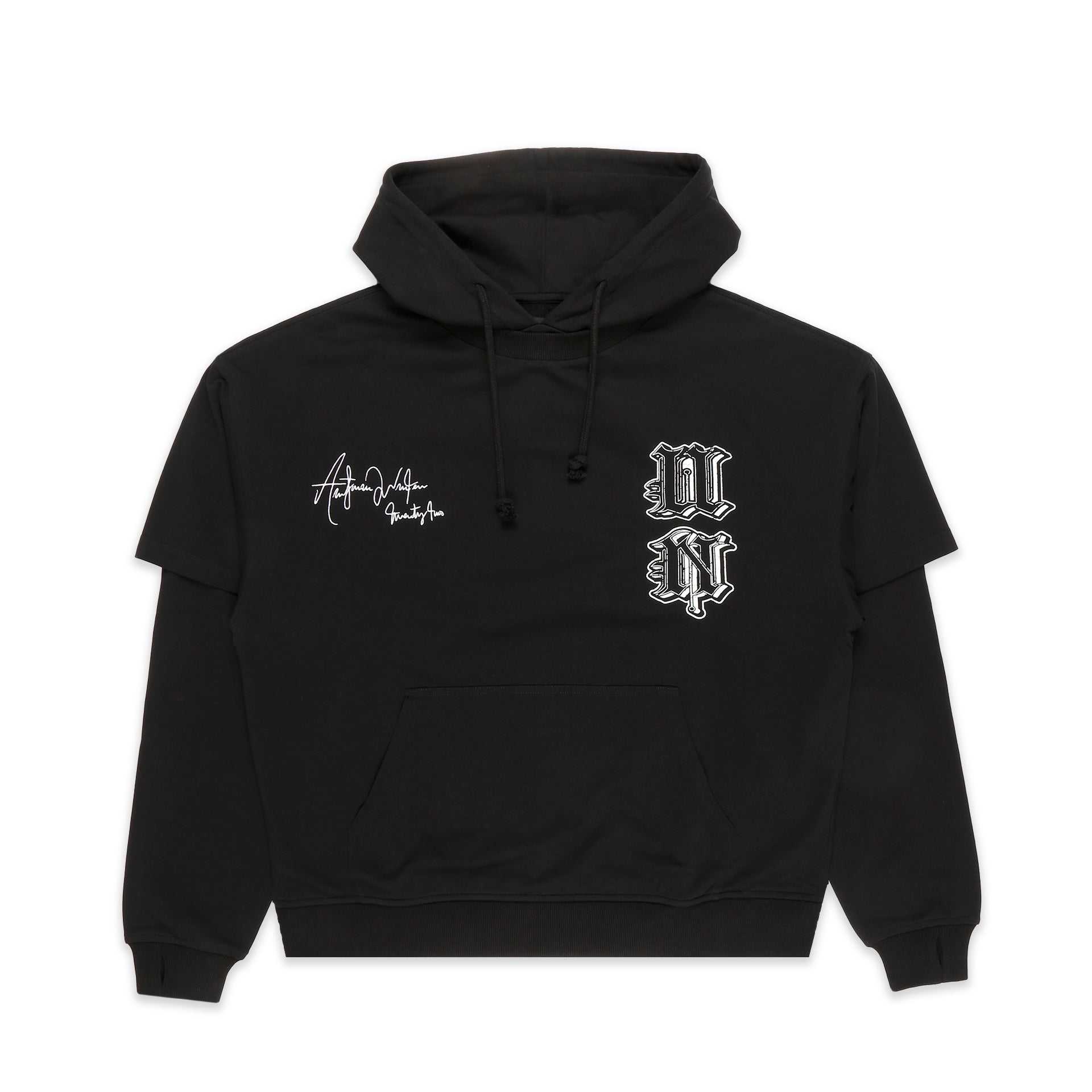 2 In 1  elf Cracked Cro   And Dagger Graphic Print Hoodie