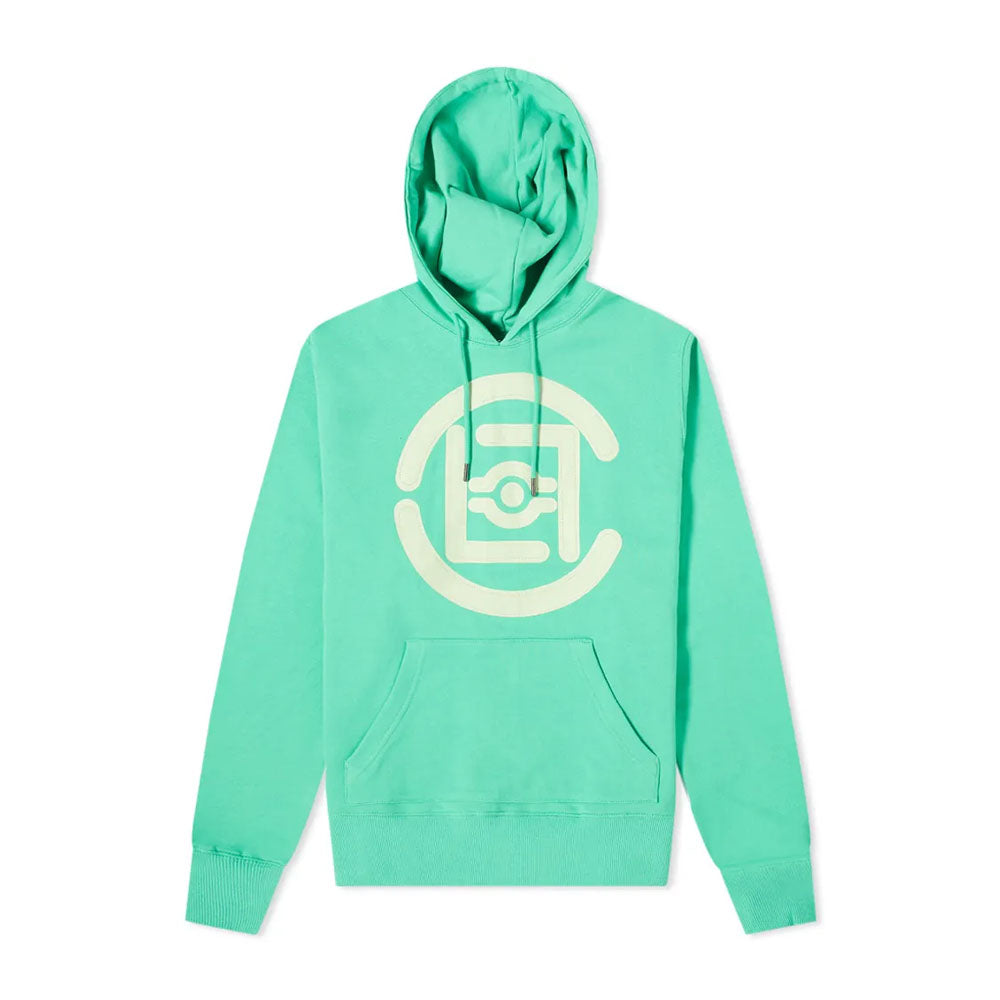 ogo App ique Man's Hoodie Pu  over  ight Green