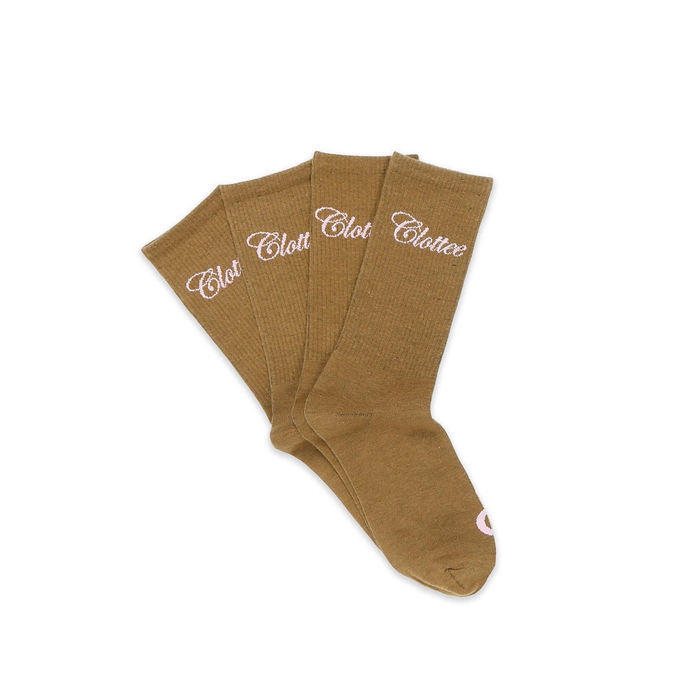 CLOTTEE SCRIPT SOCKS (2 PAIR SET)
