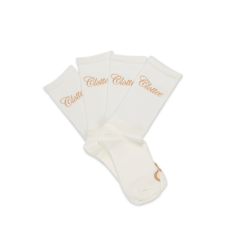 CLOTTEE SCRIPT SOCKS (2 PAIR SET)