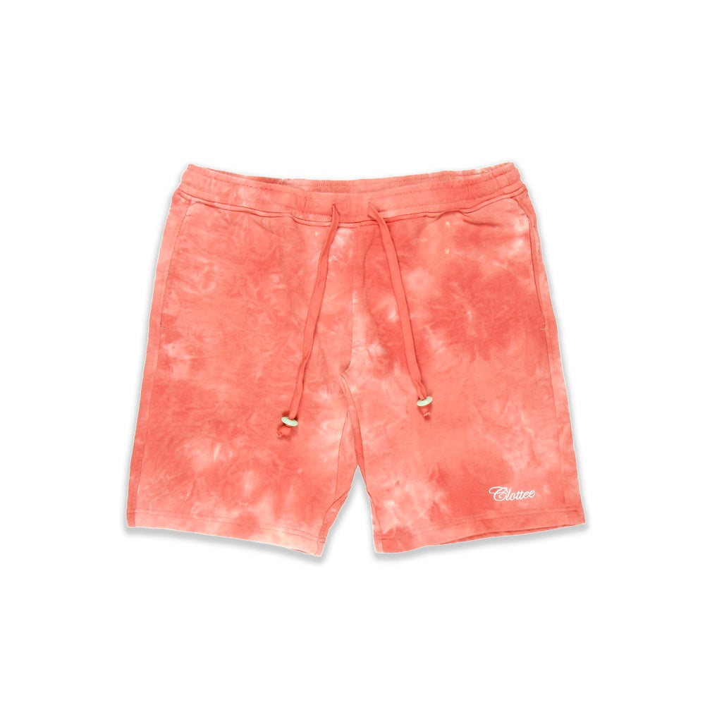 Script Tie Dye Sweatshorts