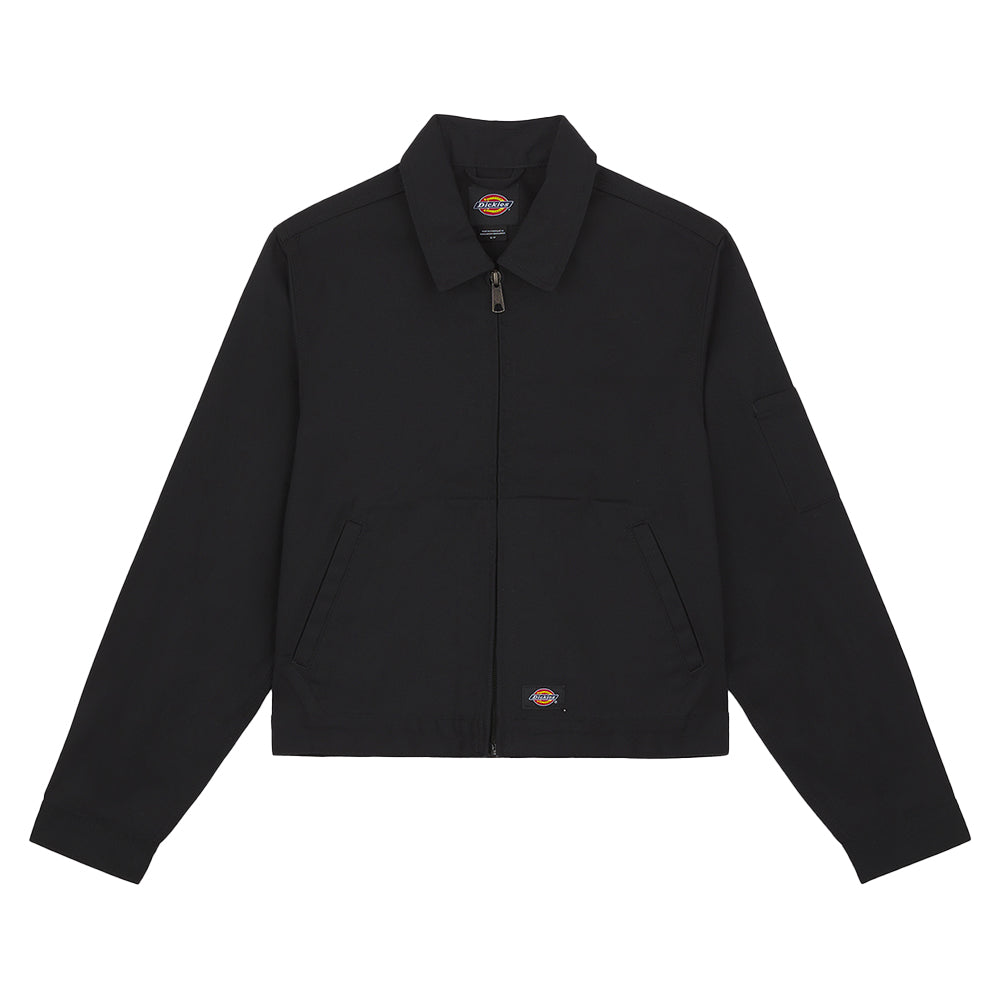 Unlined Cropped Eisenhower Jacket Rec Black