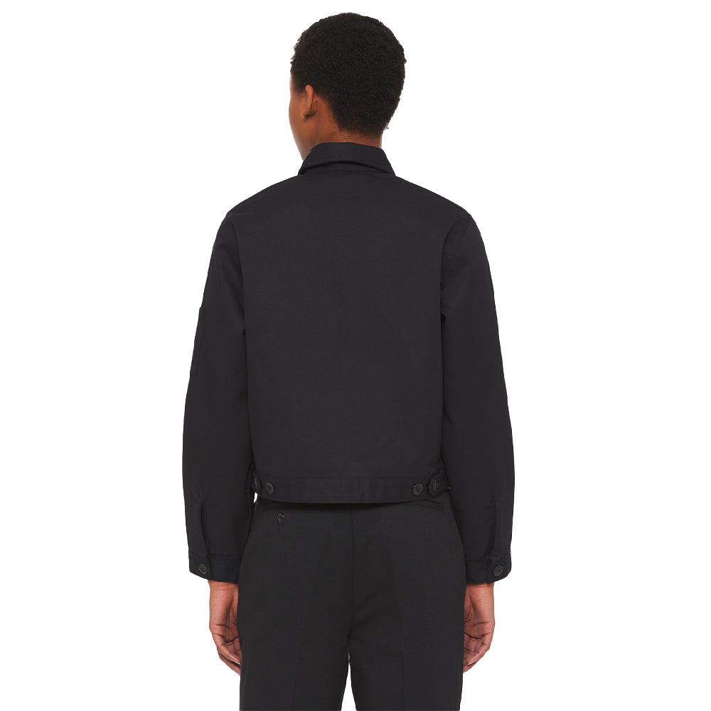 Unlined Cropped Eisenhower Jacket Rec Black