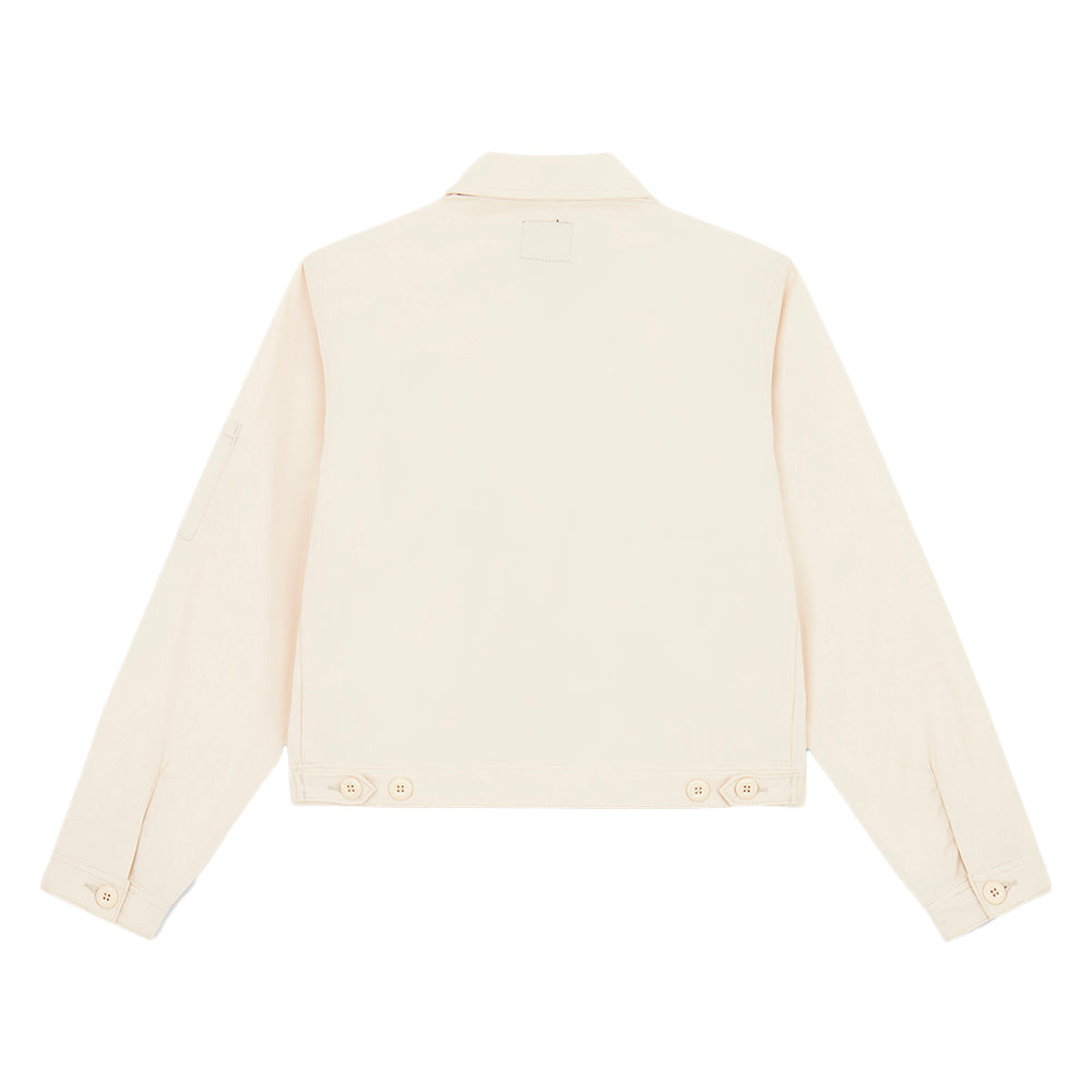 Unlined Cropped Eisenhower Jacket Rec Whitecap Gray