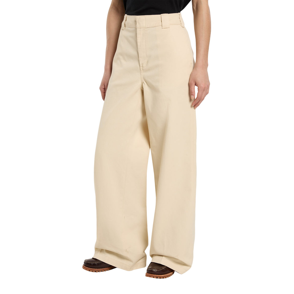 W WIDE LEG PANT WOOD ASH