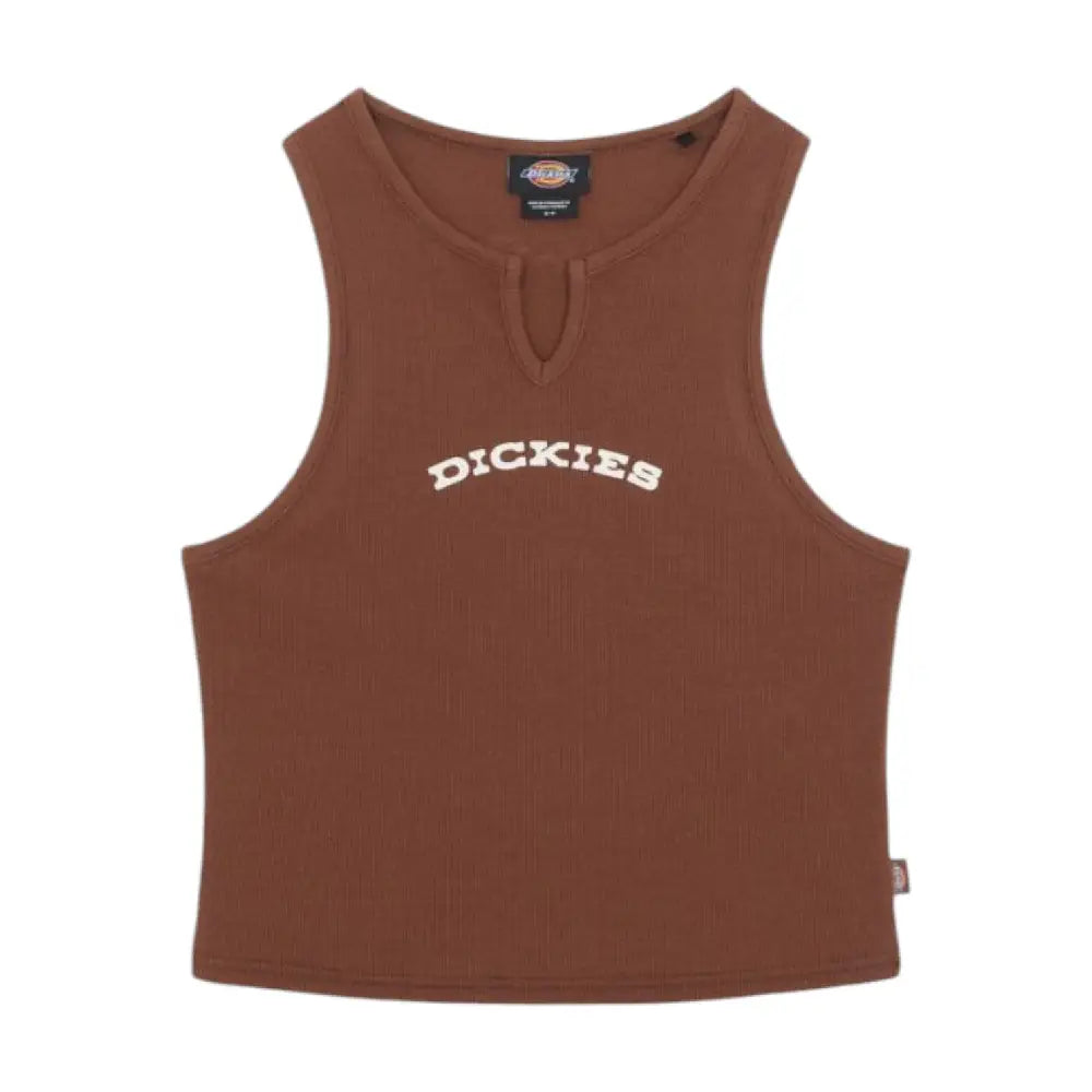 V Neck Top Brown