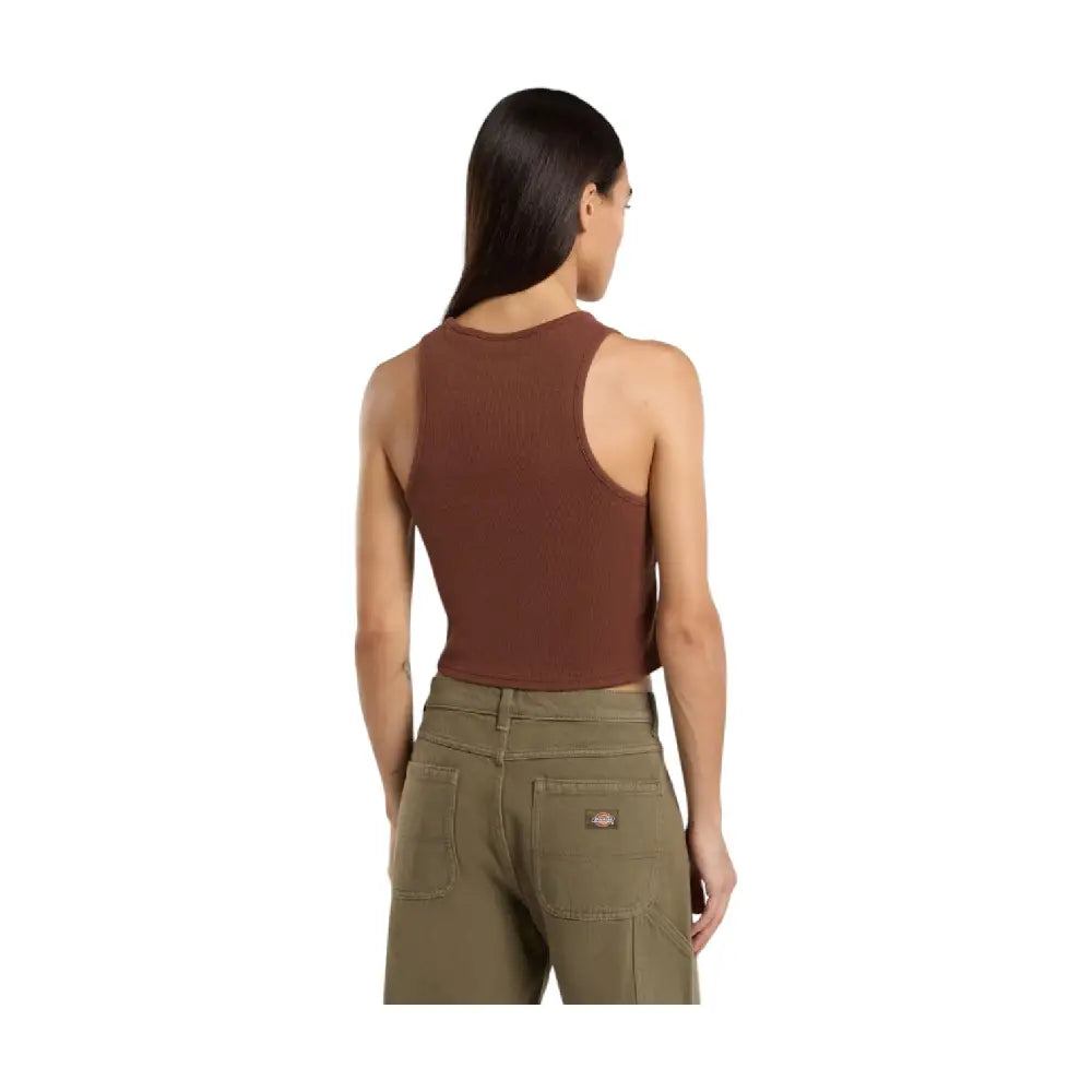 V Neck Top Brown