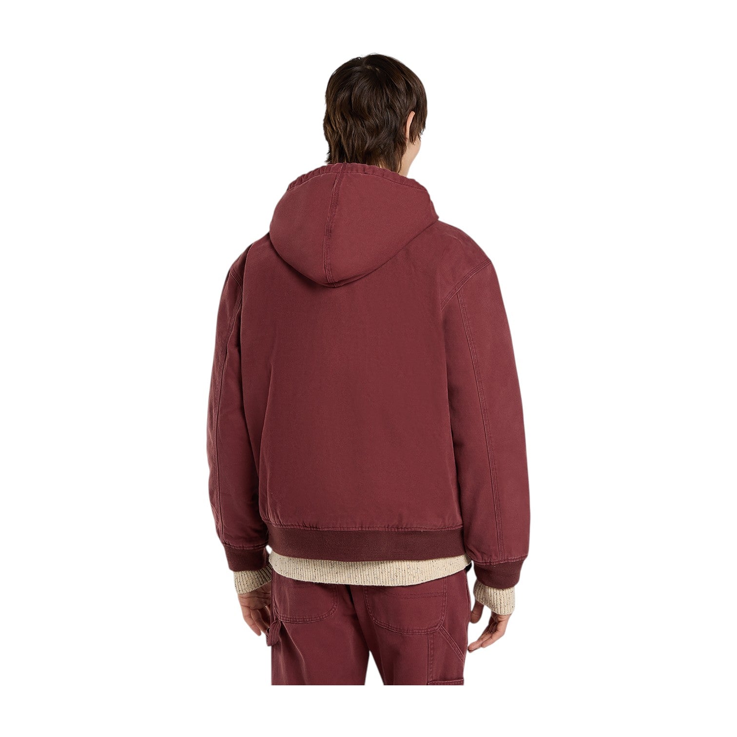Hi ham Hooded Canvas Jacket Bordeaux