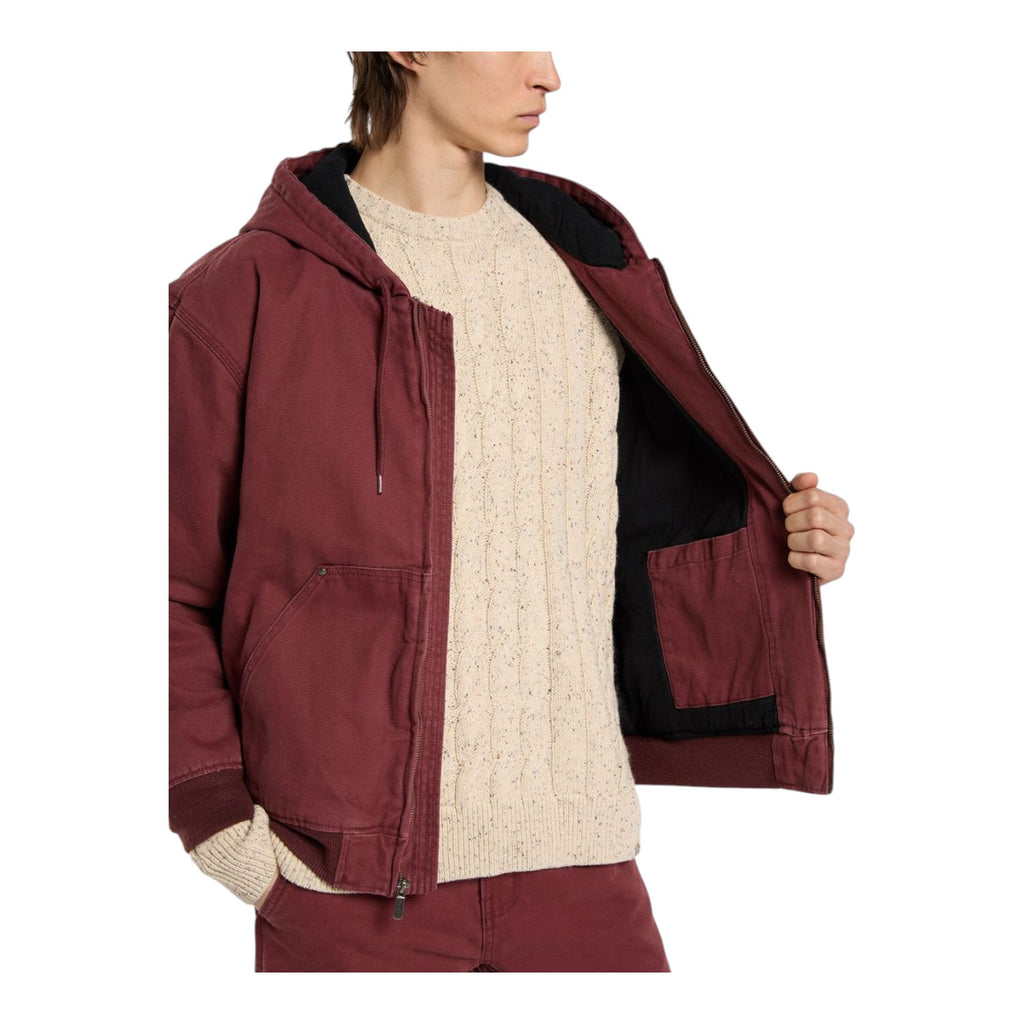 Hi ham Hooded Canvas Jacket Bordeaux