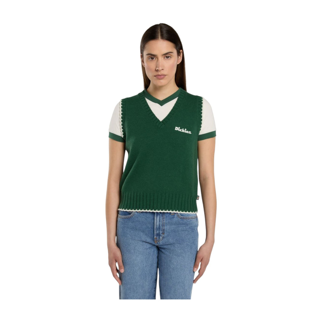 Slayden Sweater Vest W Pine Needle Green