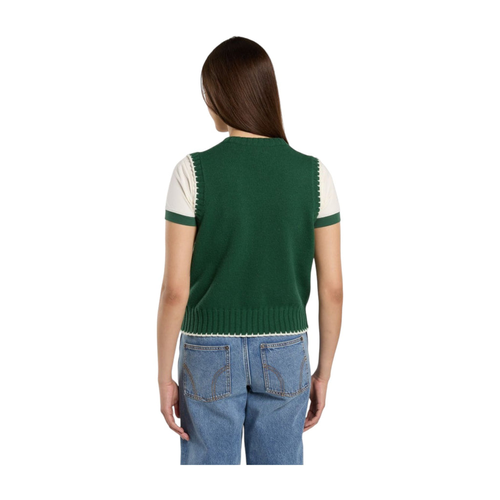 Slayden Sweater Vest W Pine Needle Green
