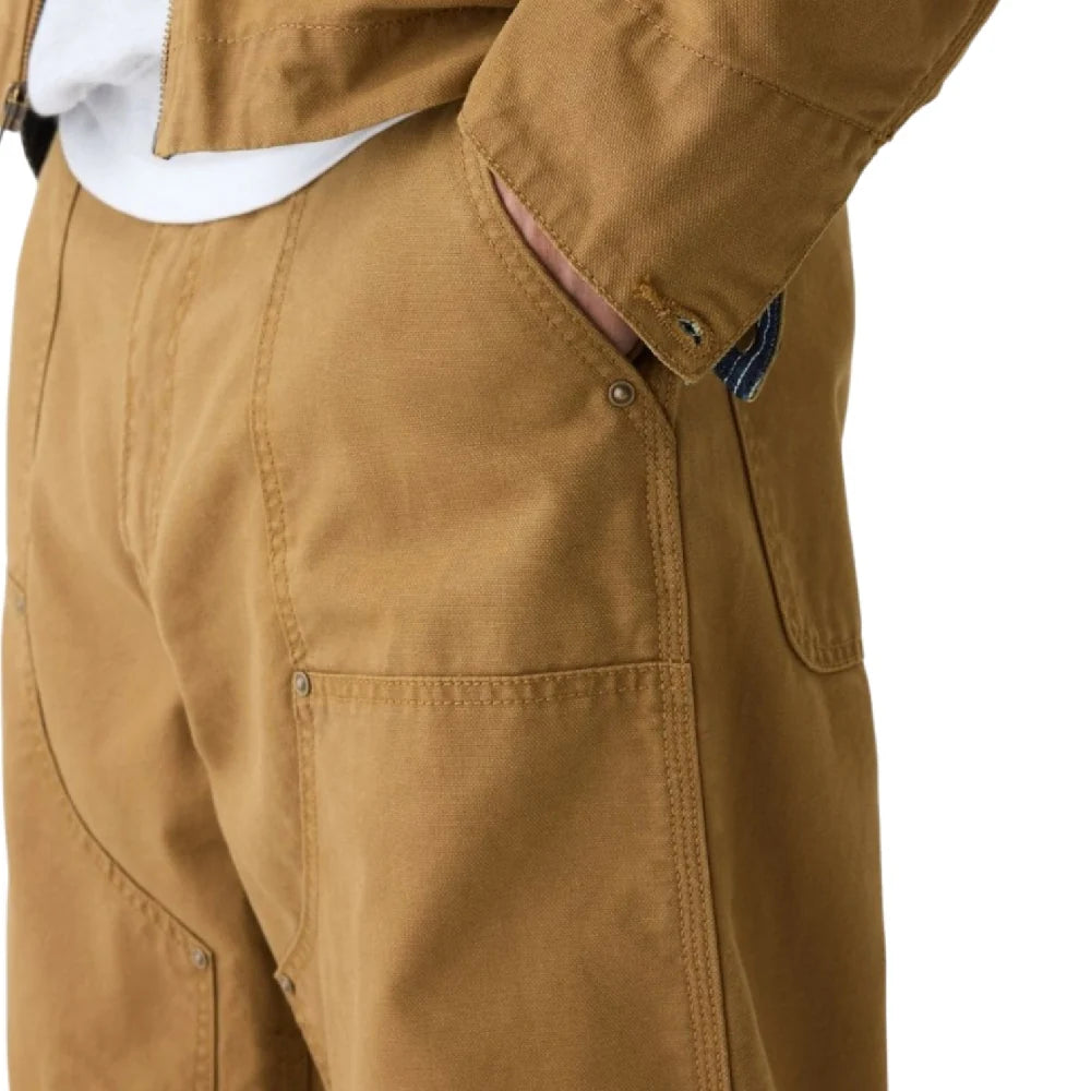 Double Knee Canvas Carpenter Pant Beige