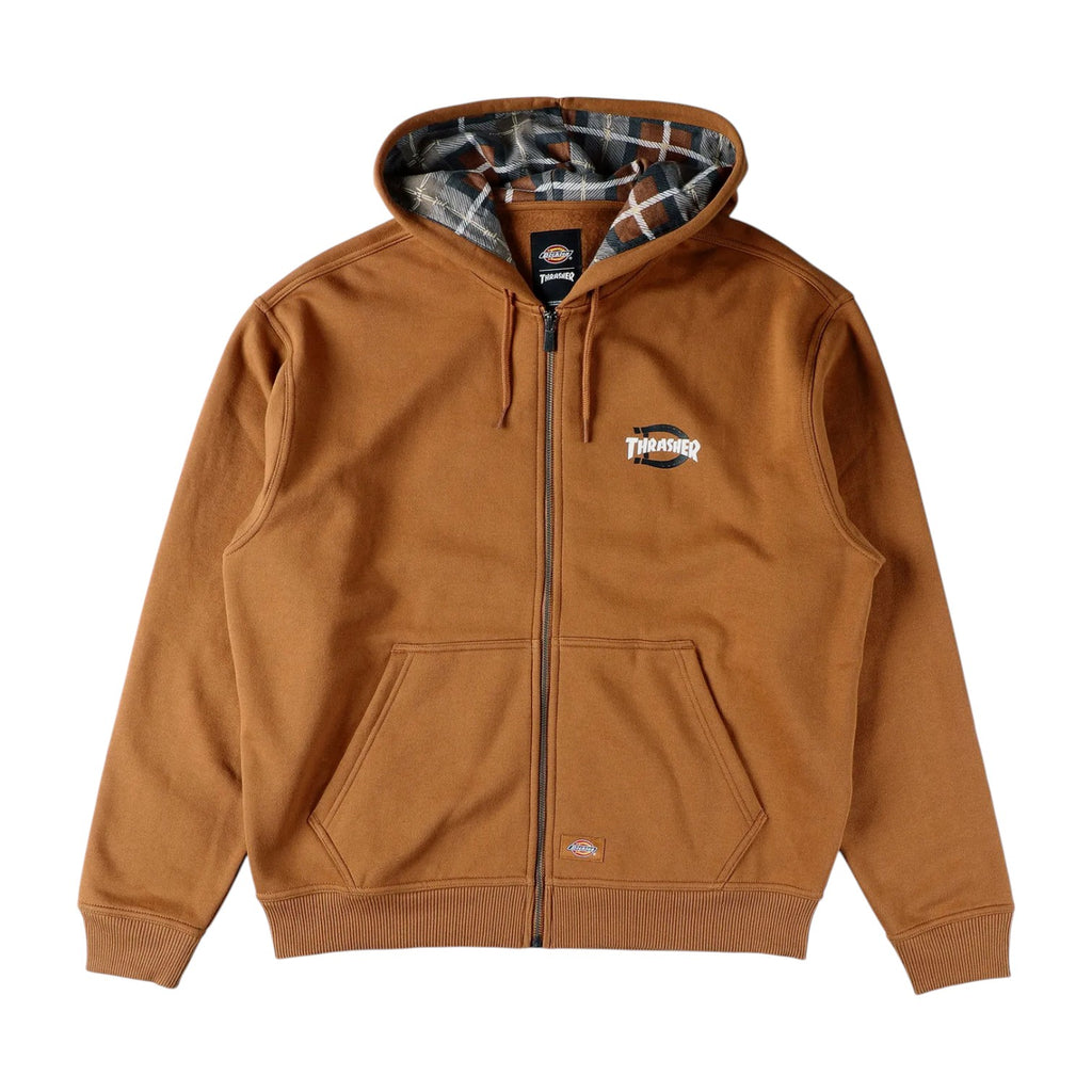 Thrasher X  Zip Through Brown Duck