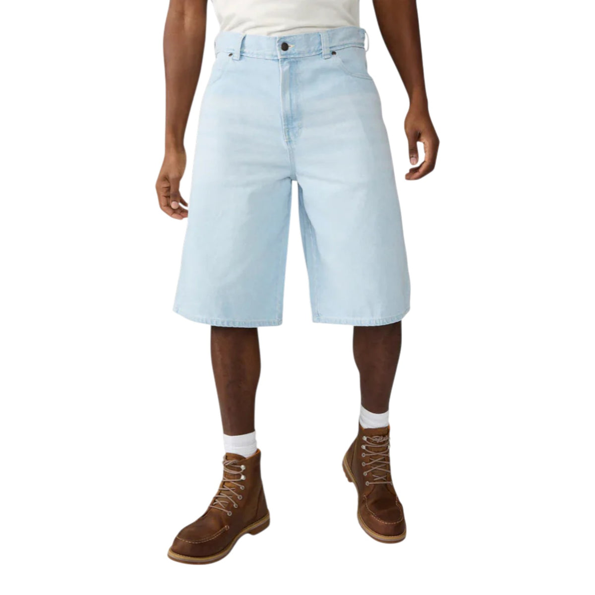 958 13 INCH LOOSE SHORT JEANS FOG BLUE