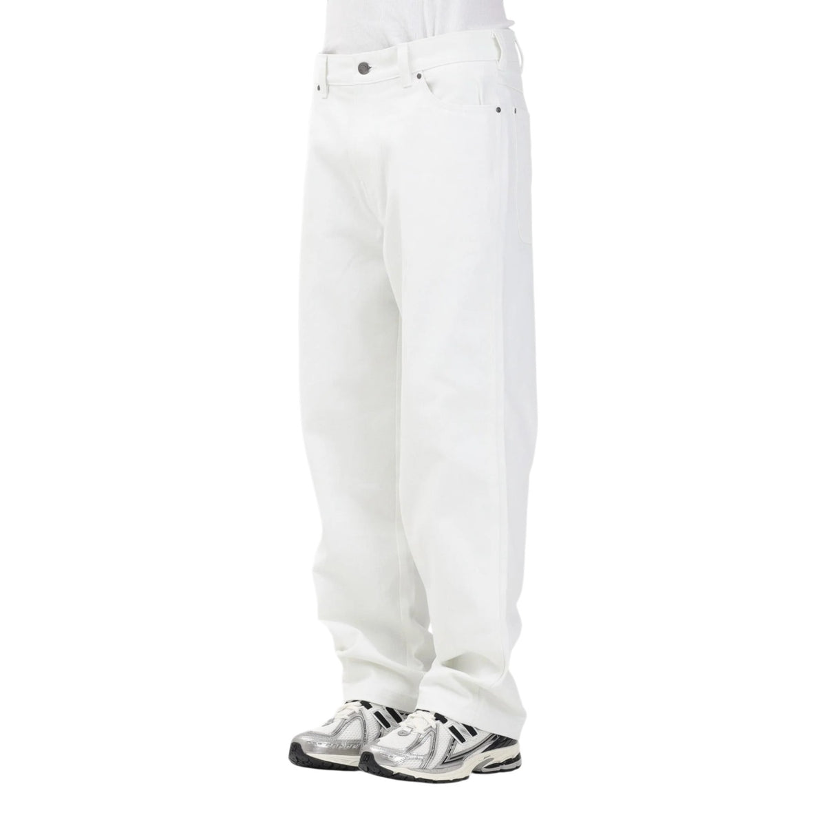 WELLSVILLE LOOSE TAPERED TWILL PANT WHITE