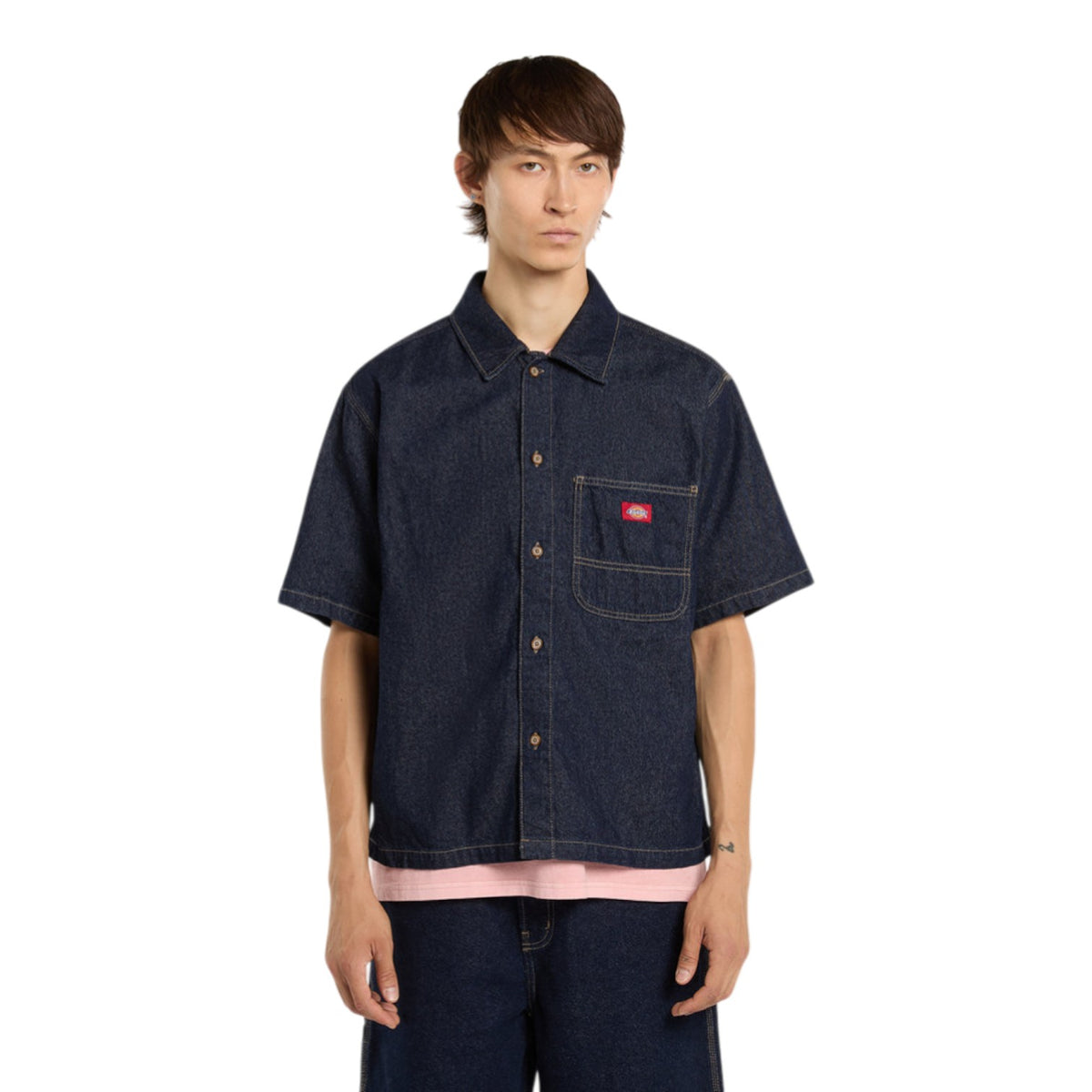 DENIM SHIRT SS RINSED