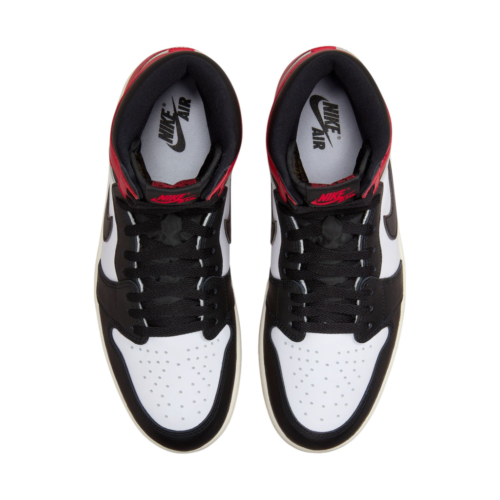 Jordan Air  1 High OG Black Toe Reimagined White Black Varsity Red
