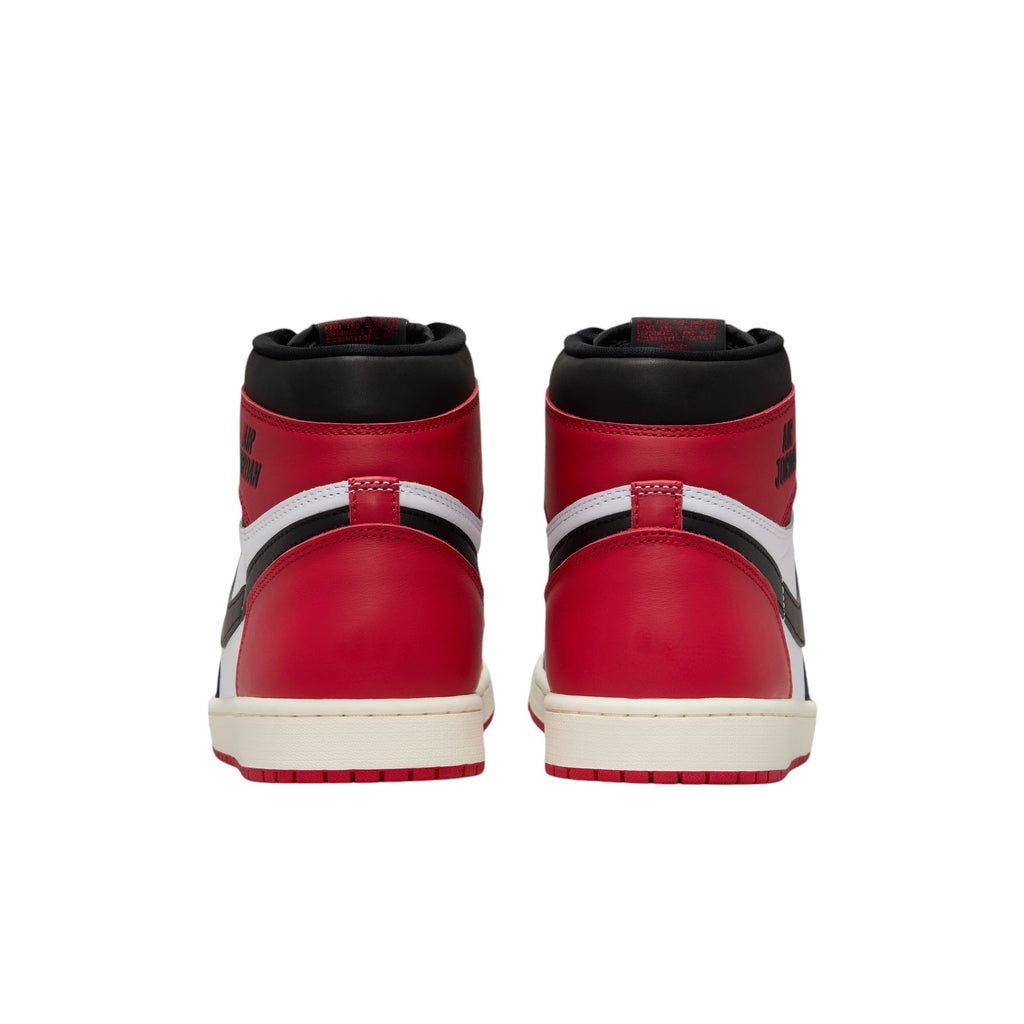 Jordan Air  1 High OG Black Toe Reimagined White Black Varsity Red