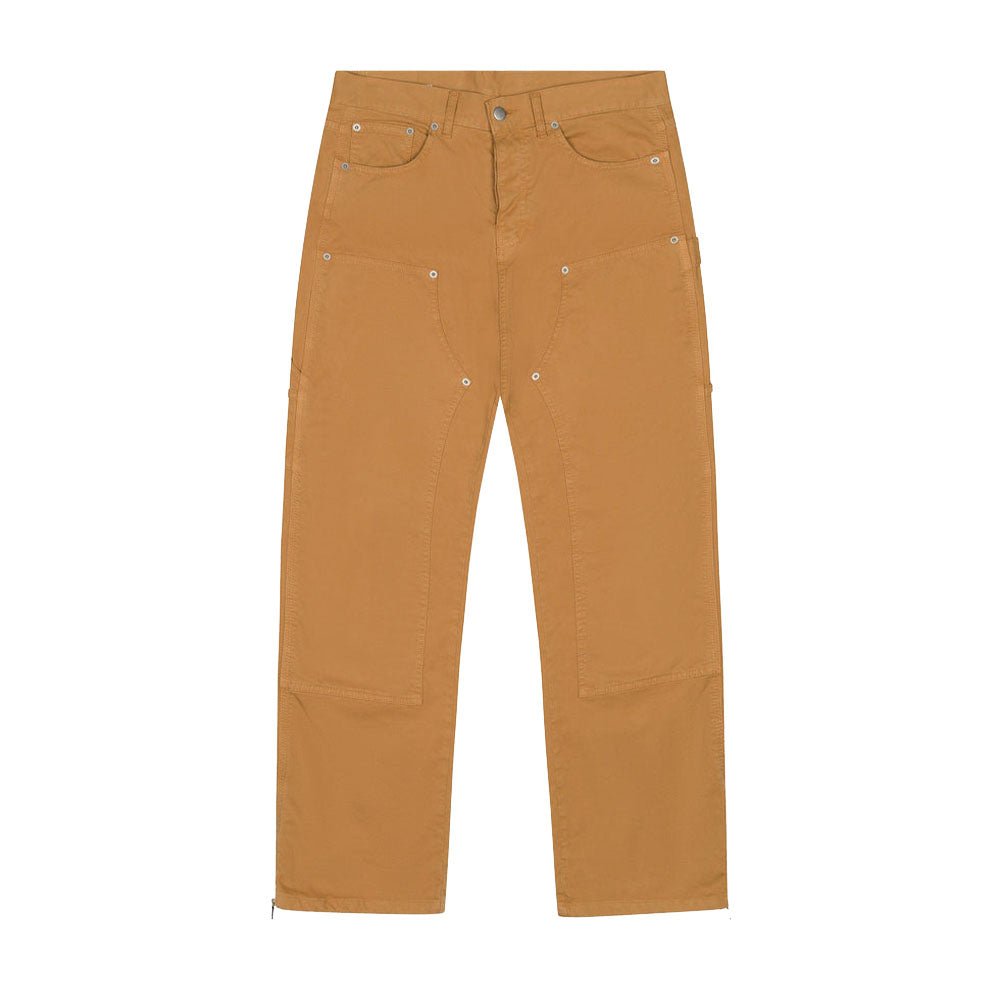 Canvas Doub e Knee Pants Beige