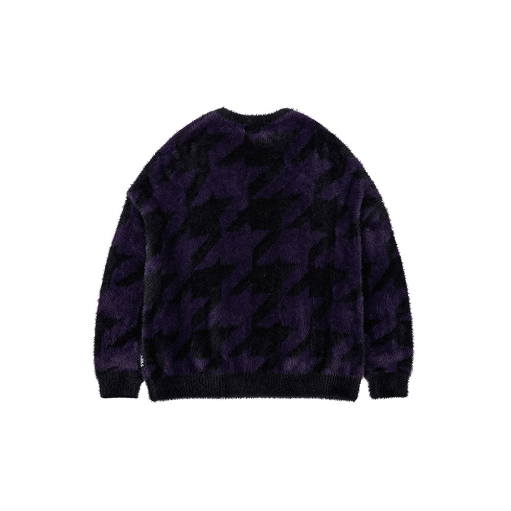Houndstooth Check Oversized Sweater