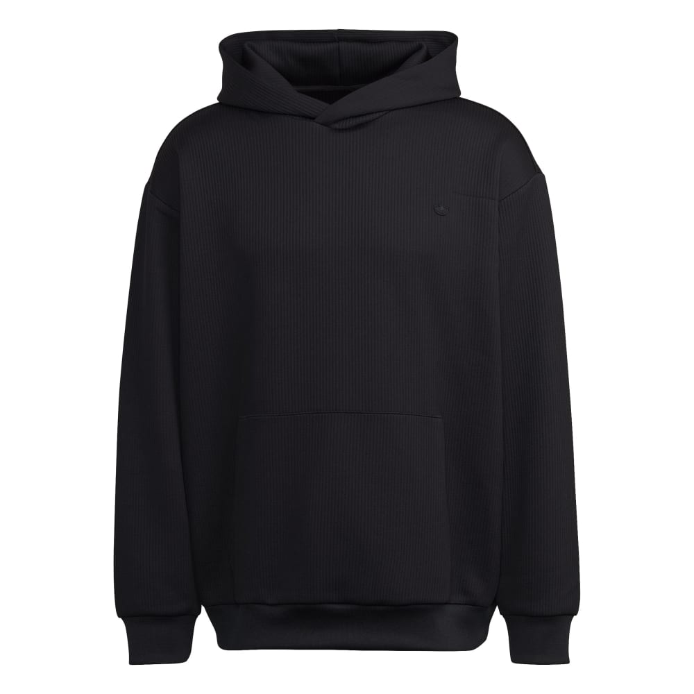 C PLISSE HOODY-BLACK