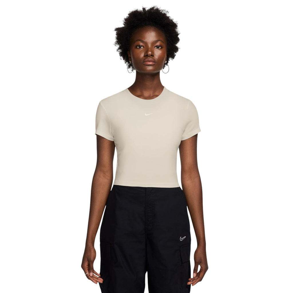 Sportswear Chill Knit Cropped T-Shirt Beige