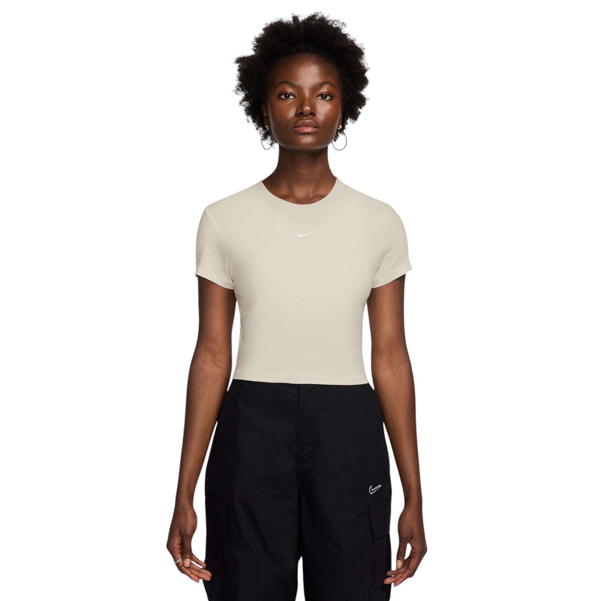 Sportswear Chill Knit Cropped T-Shirt Beige
