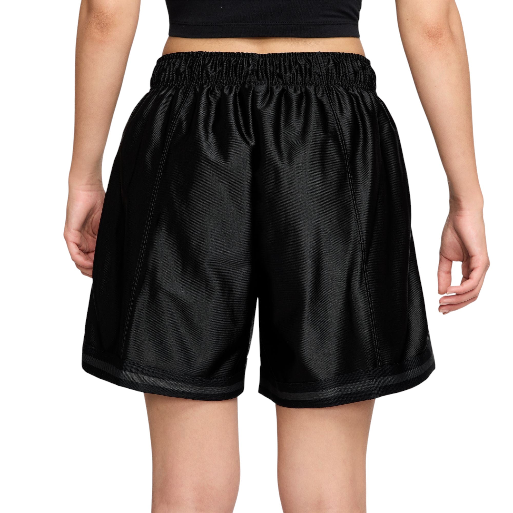 Loose Mid-Rise Graphic Short Black
