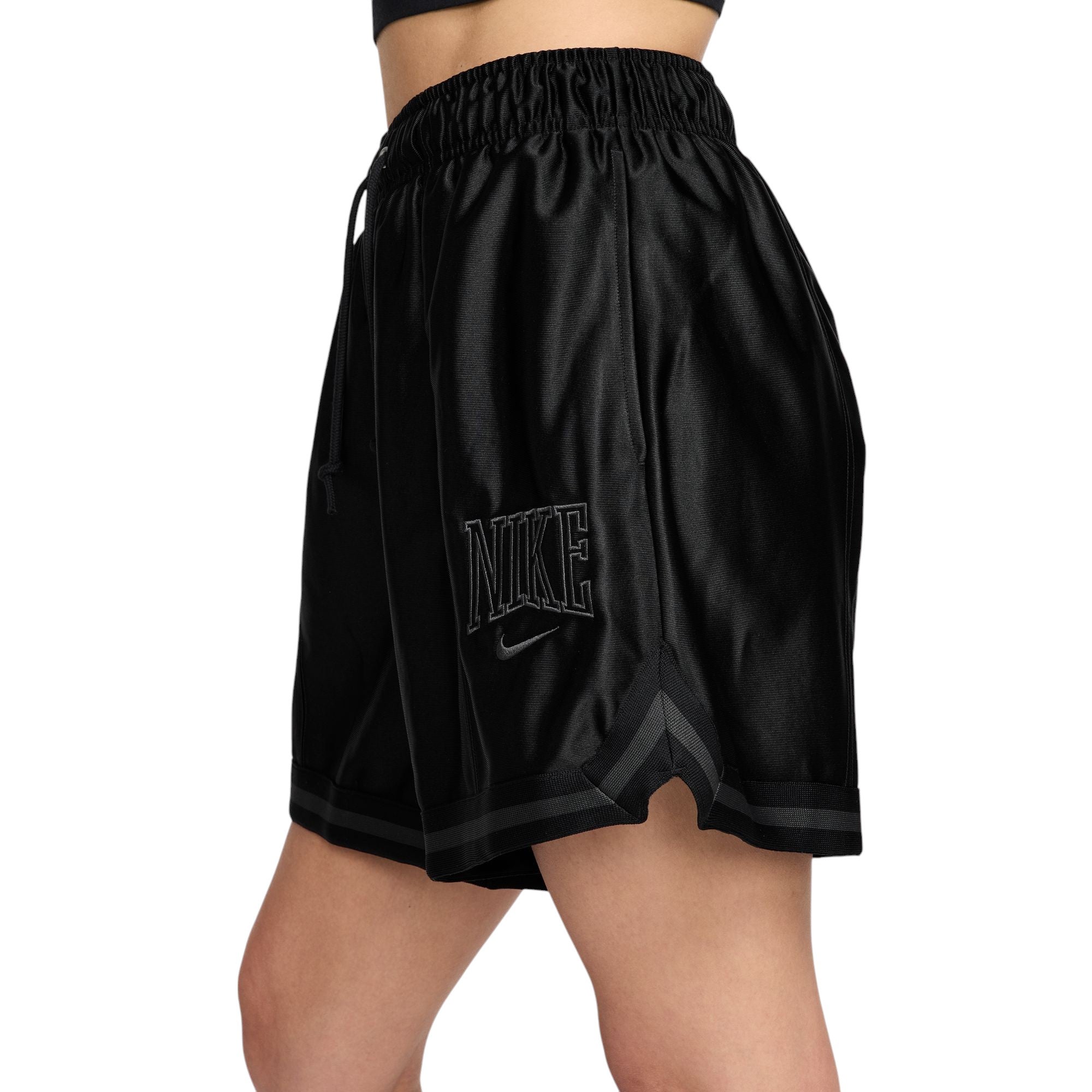 Loose Mid-Rise Graphic Short Black