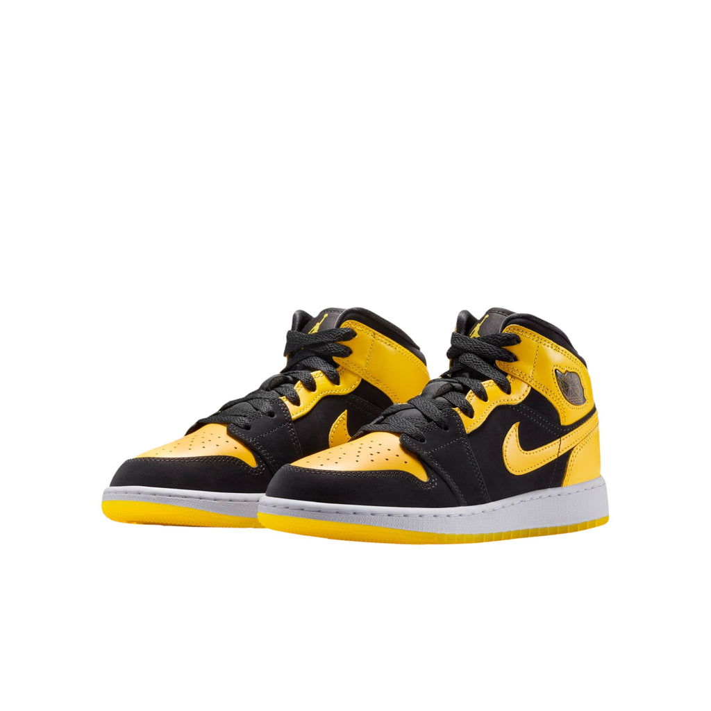 Air Jordan 1 Mid SE Yellow Black (GS)