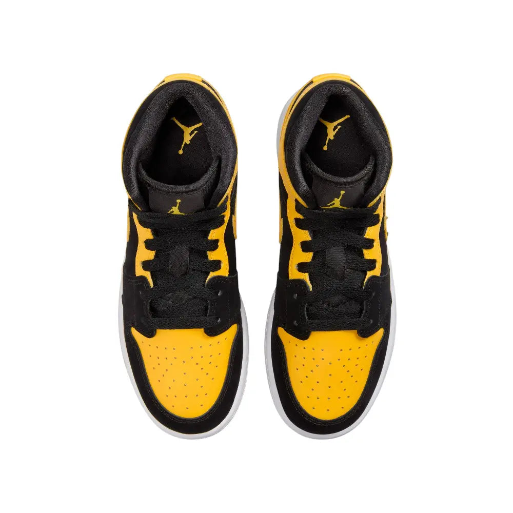 Air Jordan 1 Mid SE Yellow Black (GS)