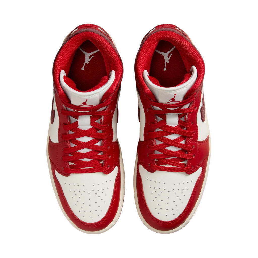 Jordan Air Jordan 1 Mid SE Red Cracked Leather