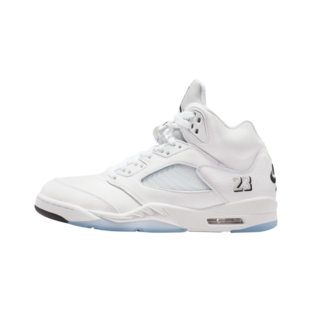 Air Jordan 5 Retro OG White Metallic Basketball Sneakers White