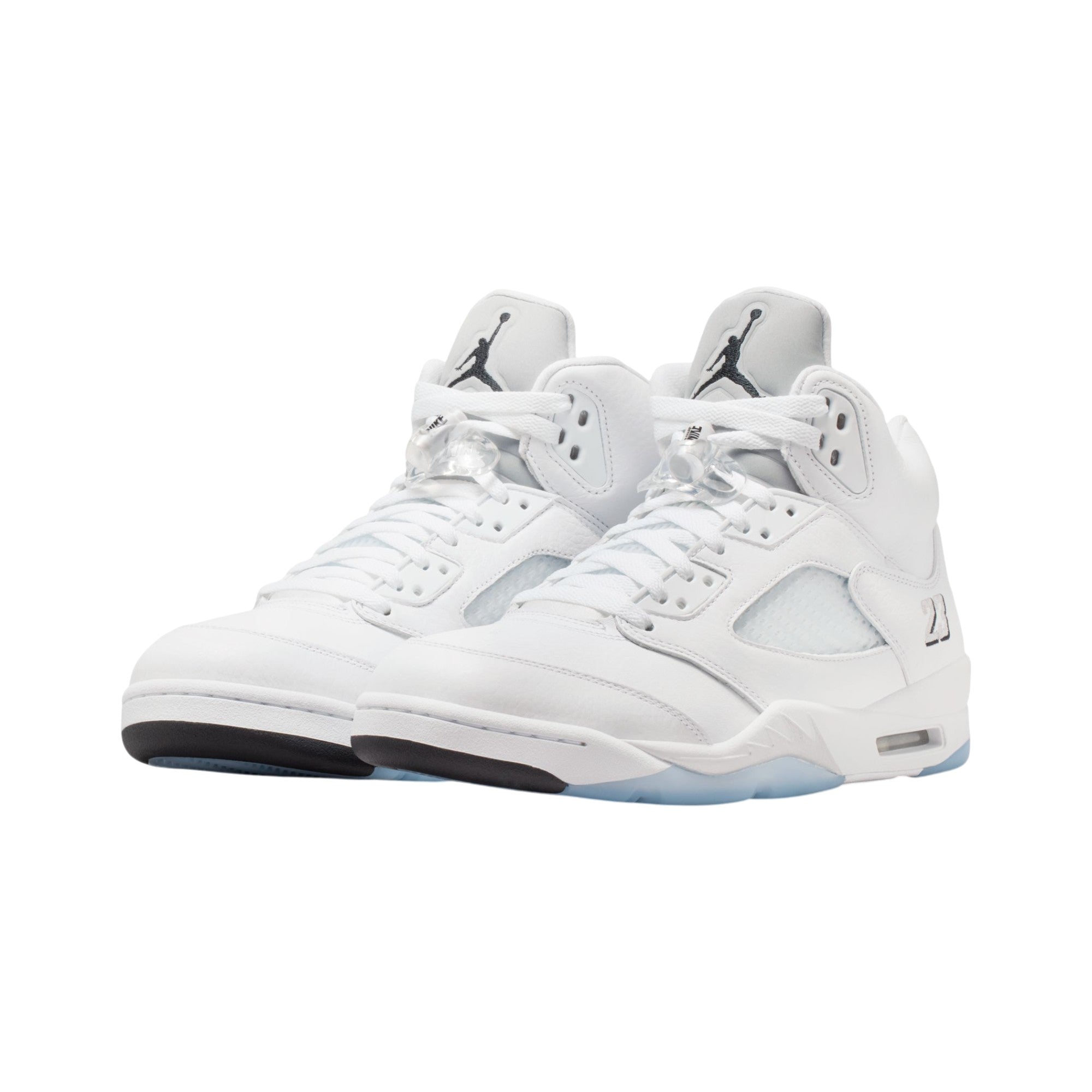 Air Jordan 5 Retro OG White Metallic Basketball Sneakers White
