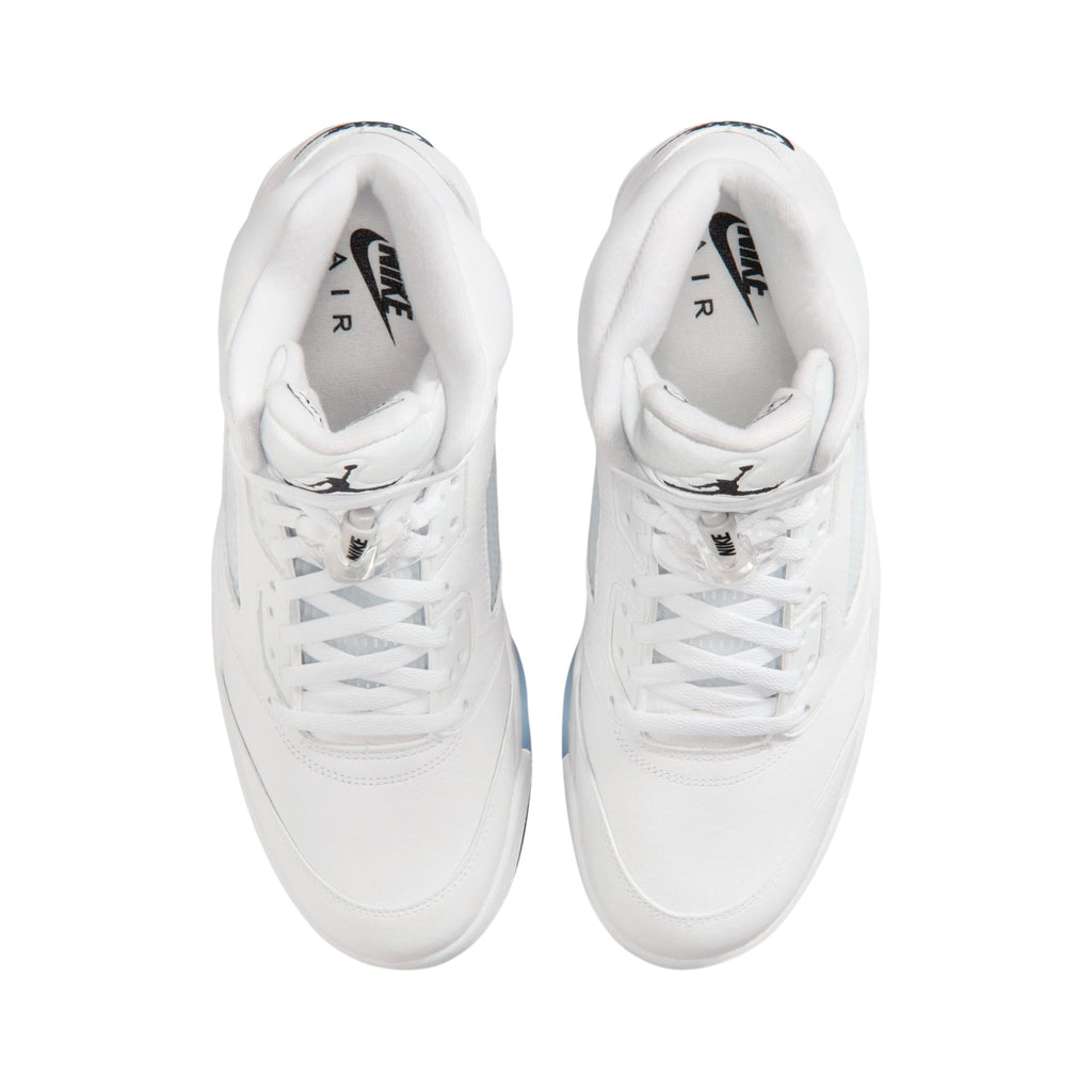 Air Jordan 5 Retro OG White Metallic Basketball Sneakers White