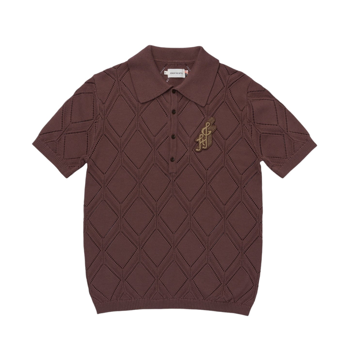DIAMOND KNIT POLO – Black Box